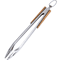 Premium Stainless Steel Food Tongs With Acacia Wood Handle Kitchen Barbecue Clip 6