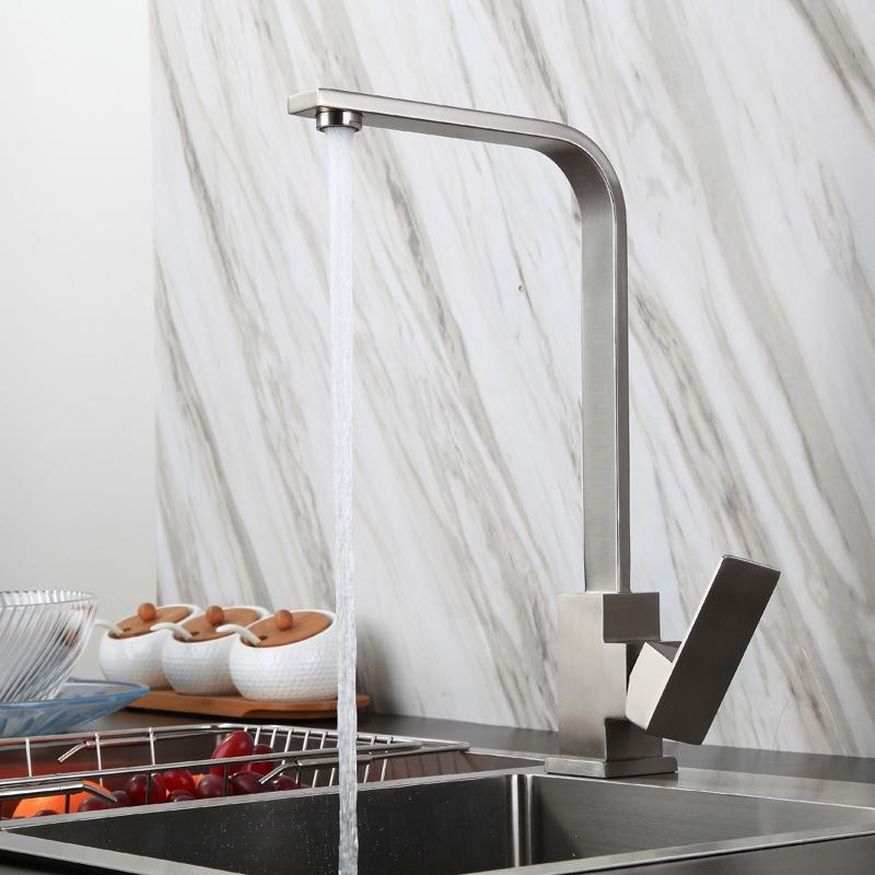 Stainless Steel Rotatable Hot Cold Kitchen Faucet 5