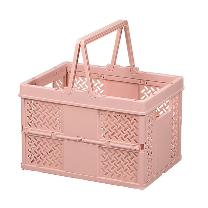 Premium Stacking Folding Storage Baskets With Handle Home Kitchen Organizer 9