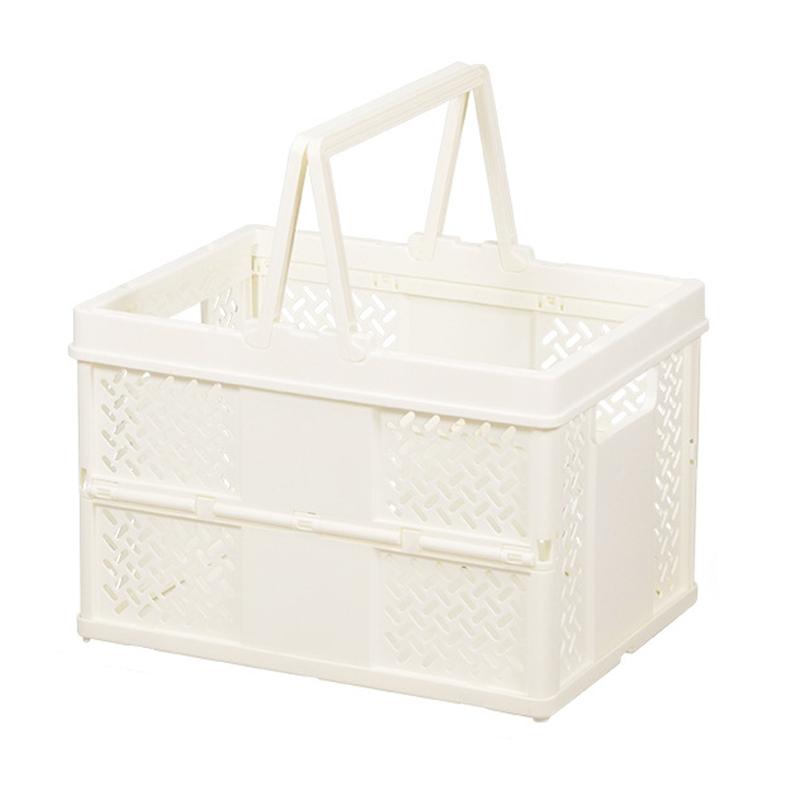 Premium Stacking Folding Storage Baskets With Handle Home Kitchen Organizer 8