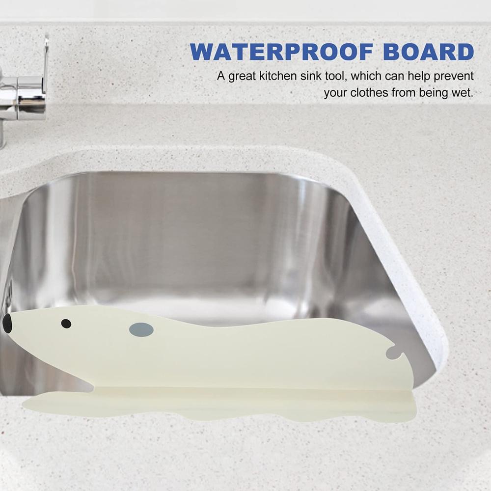 Cartoon Bear Kitchen Sink Splash Guard Suction Cup Water Deflector