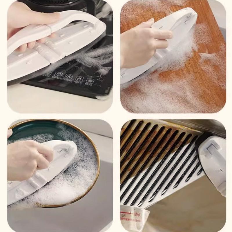Folding Kitchen Cleaning Brush Multi Functional Stove Scrubber Tool 9