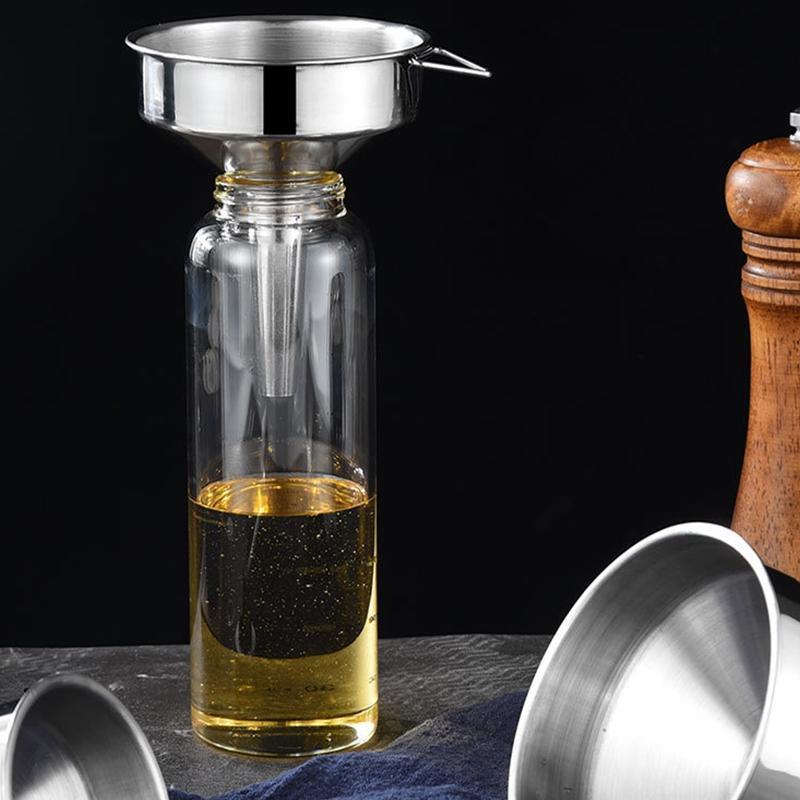Premium Stainless Steel Funnel For Kitchen Oil Wine And Liquids 6