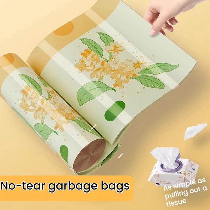 Heavy Duty Drawstring Garbage Bags with Tear Free Handles