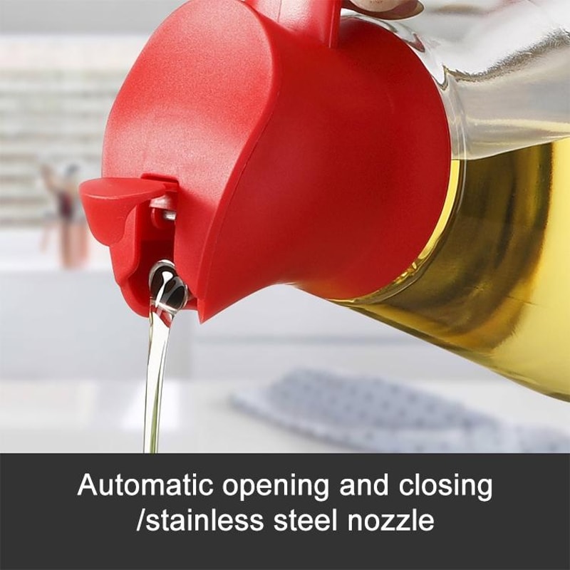 Automatic Glass Oil Bottle With Smart Lid 4