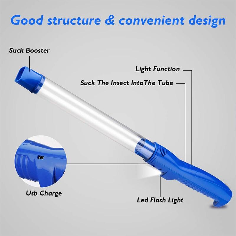 USB Rechargeable Electric Bug Catcher With LED Light Suction Trap 5