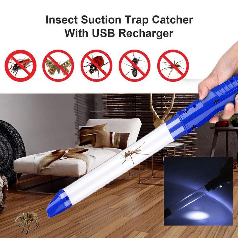 USB Rechargeable Electric Bug Catcher With LED Light Suction Trap 10
