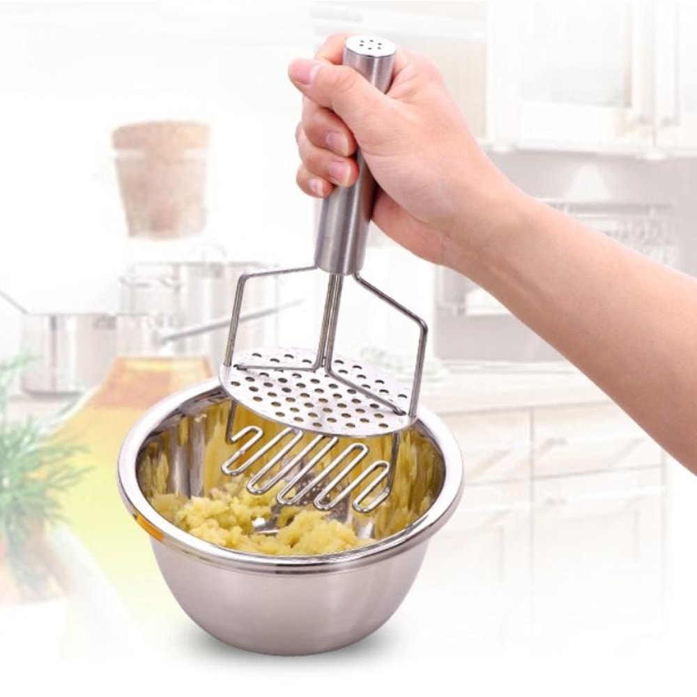 Premium Stainless Steel Potato Ricer Vegetable Masher With Ergonomic Handle 13