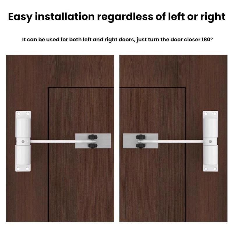 Silent Automatic Door Closer With Push Pull AntiCollision Spring 3
