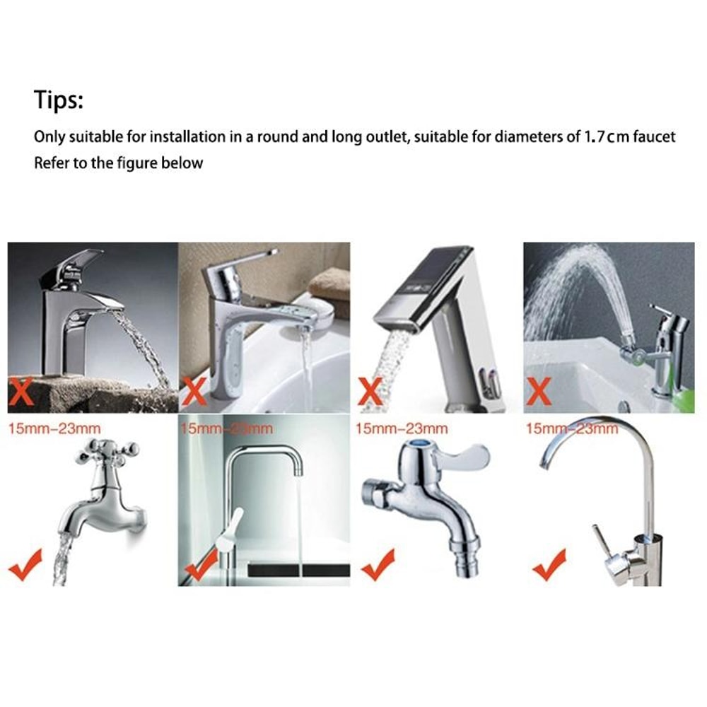 Adjustable Faucet Splash Water Saving Filter For Round Faucets 6