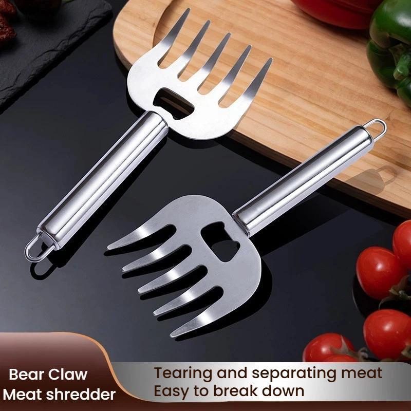 tainless Steel Bear Claw Meat Shredder BBQ Hand Guard Tool