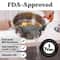 Premium Wide Mouth Silicone Pasta Strainer Colander Easy Drain Kitchen Strainer