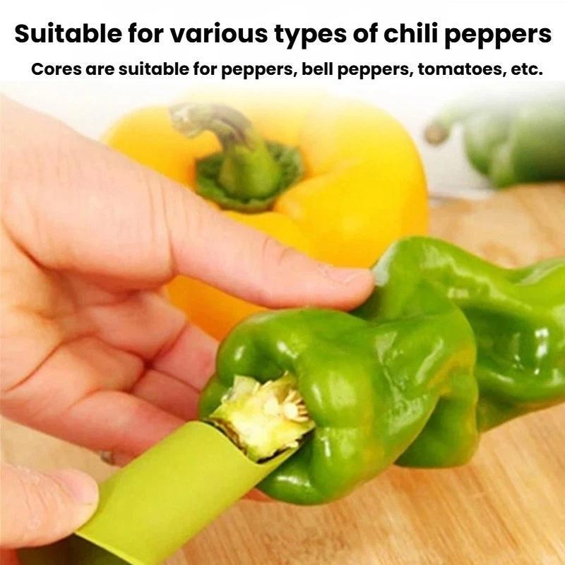Bell Pepper Corer Easy Prep Core Seed Remover Kitchen Prep Gadget 5