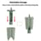 Premium Chili Corer Tool Set ABS Plastic Chili Corer Tool & Pepper Seed Remover Kitchen Prep Utensils