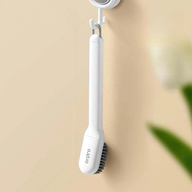 Premium Rotatable Long Handle Brush for Shoe Cleaning Ergonomic Soft Bristle Footwear Care Tool