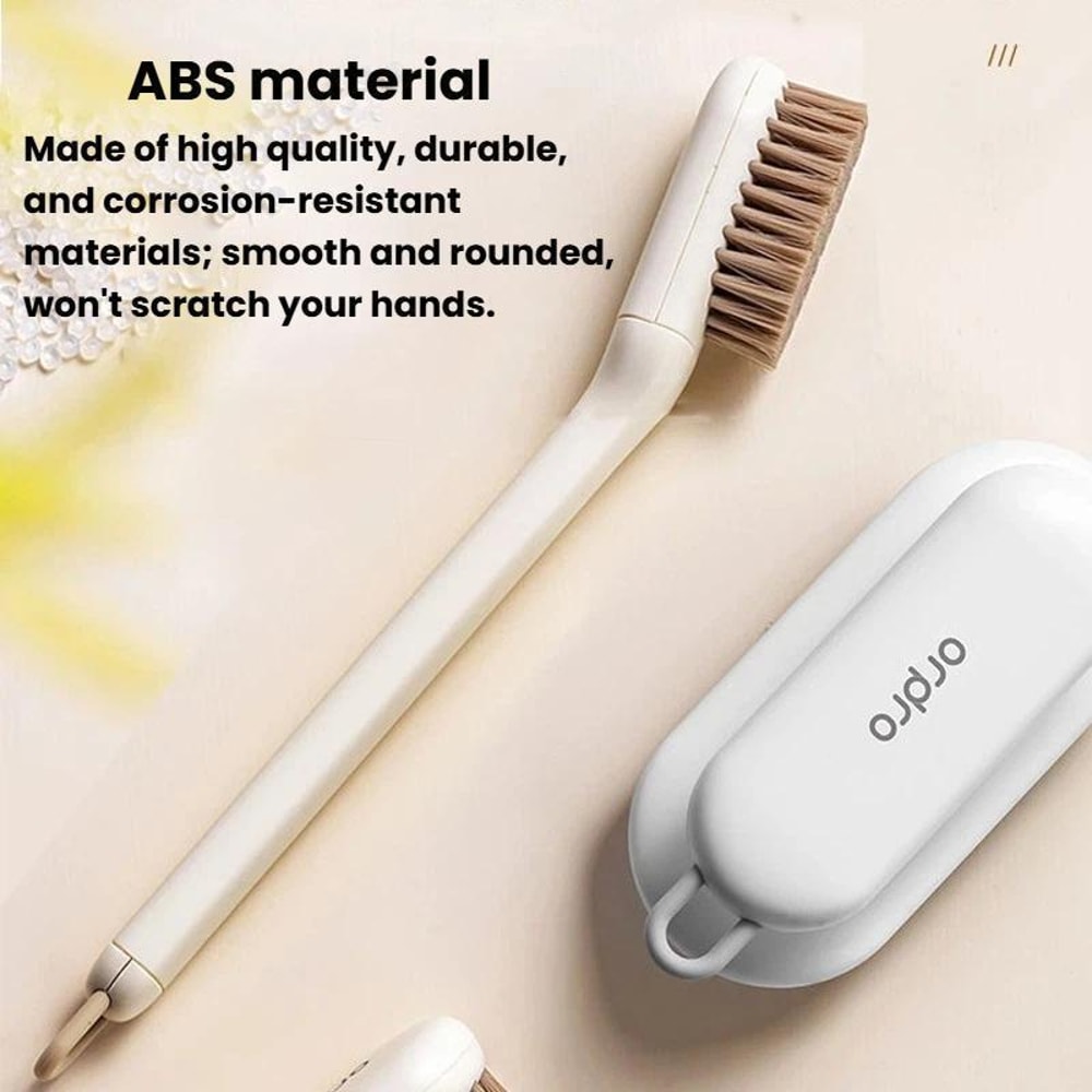 Premium Rotatable Long Handle Brush for Shoe Cleaning Ergonomic Soft Bristle Footwear Care Tool