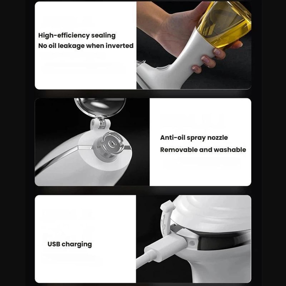 Electric Oil Sprayer Mister Bottle For Healthy Cooking BBQ Salads And Air Fryer 5
