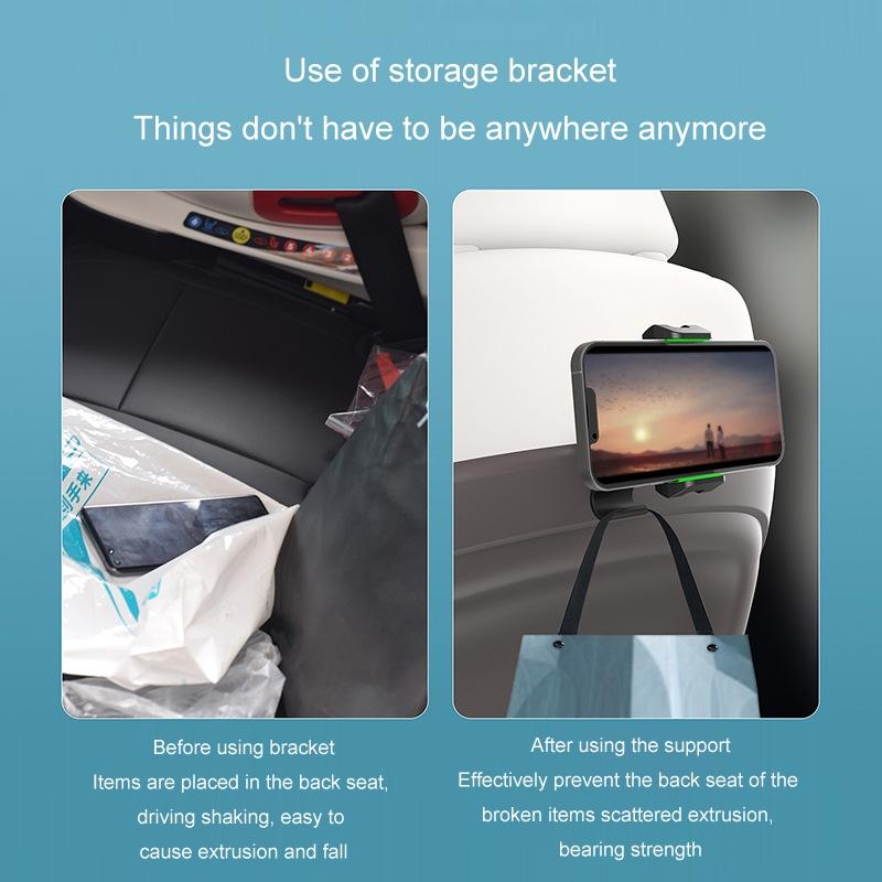 Rotating Car Phone Holder Clip On Sun Visor Rear Seat Mount 5