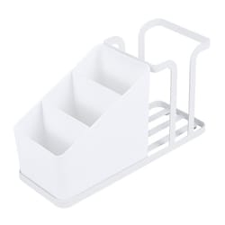 iron disposable cup holder and coffee station organizer for paper cups and tea bags