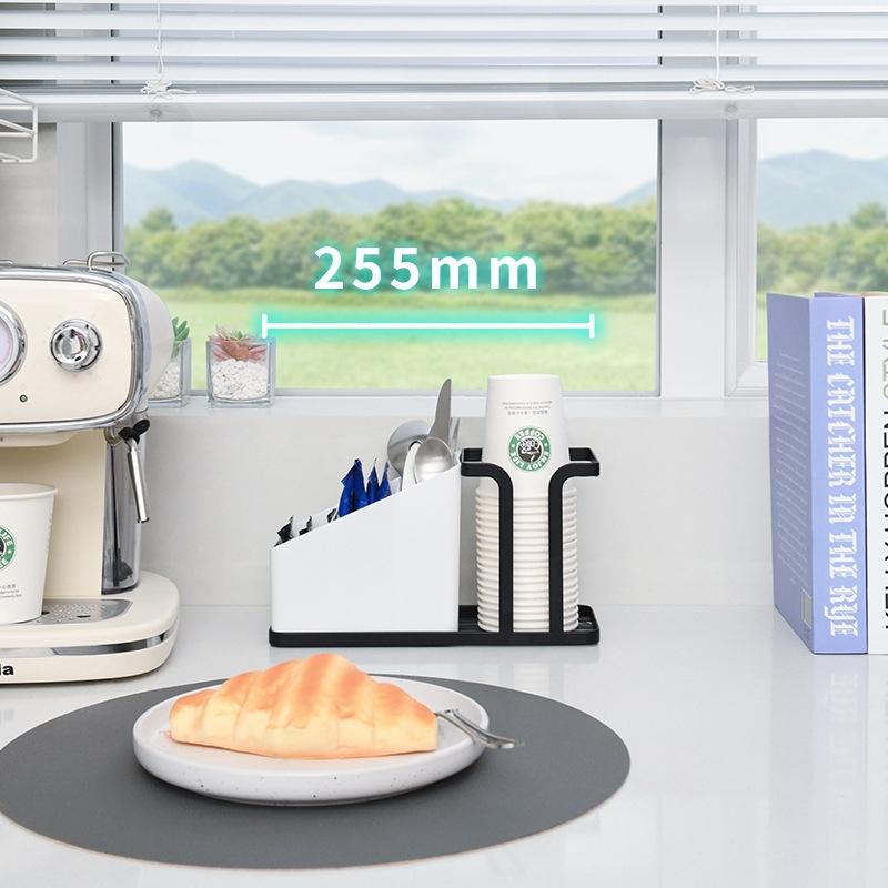 Iron Disposable Cup Holder And Coffee Station Organizer For Paper Cups And Tea Bags 1