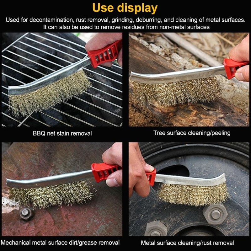Stainless Steel BBQ Grill Brush With Angled Handle For Easy Grate Cleaning 4