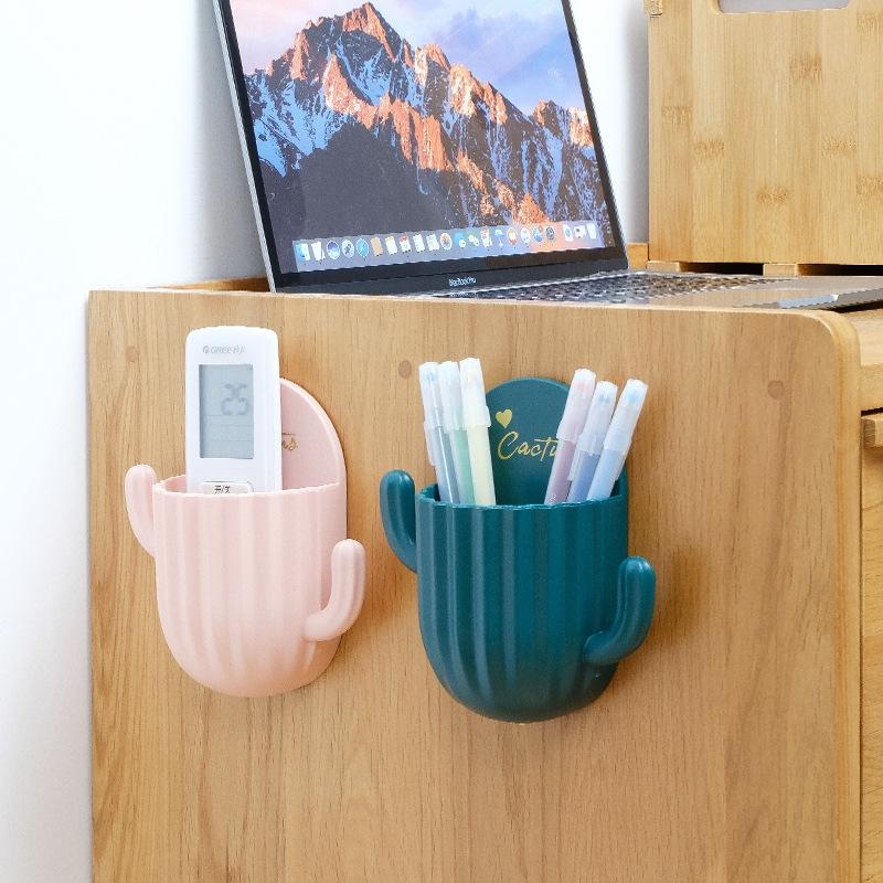 Cactus No Drill Toothbrush Holder Wall Mounted Bathroom Storage Rack 6