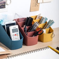 desktop organizer plastic storage box for stationery, office supplies and cosmetics