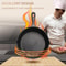 Cast Iron Non Stick Skillet For Gas Induction Stove And Outdoor Cooking 7