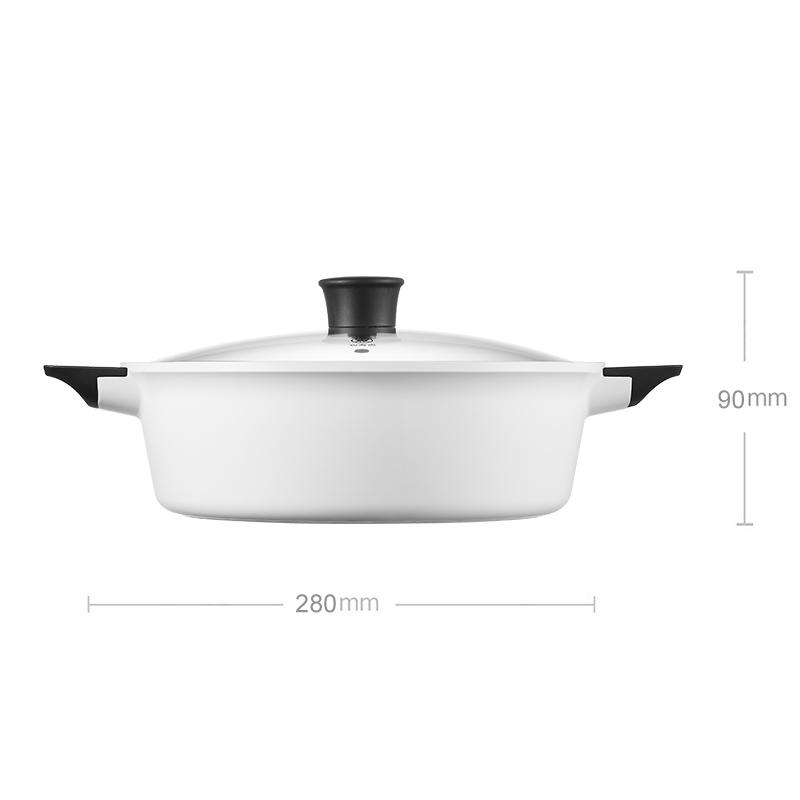 Non Stick Electric Hot Pot With Glass Lid 1