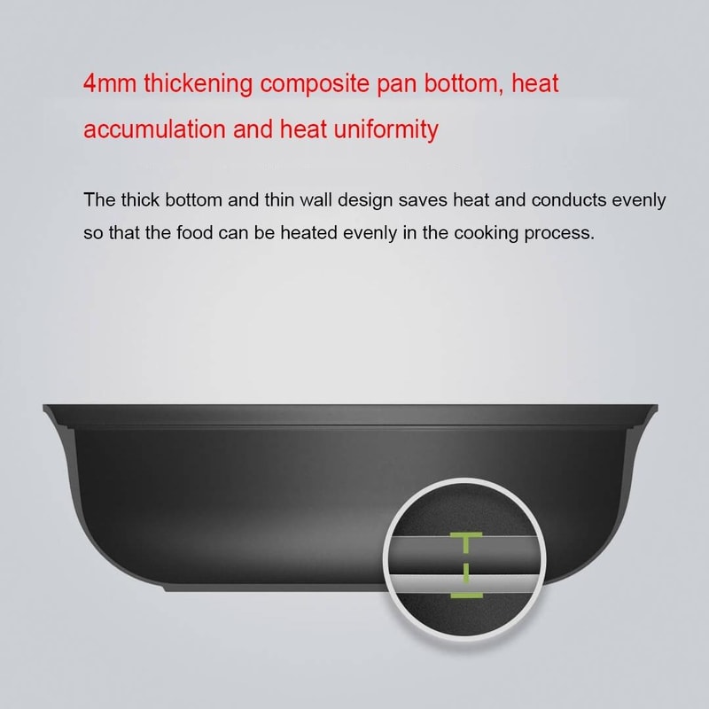 Non Stick Electric Hot Pot With Glass Lid 4