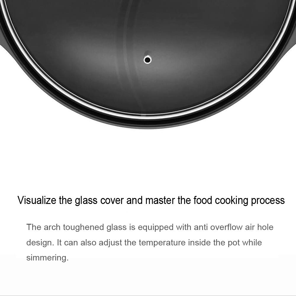 Non Stick Electric Hot Pot With Glass Lid 6