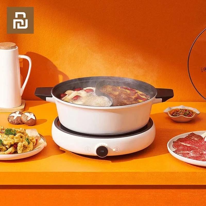 Non Stick Electric Hot Pot With Glass Lid 8
