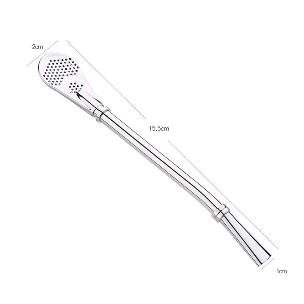 Stainless Steel Tea Filter Straw and Loose Leaf Tea Strainer Spoon