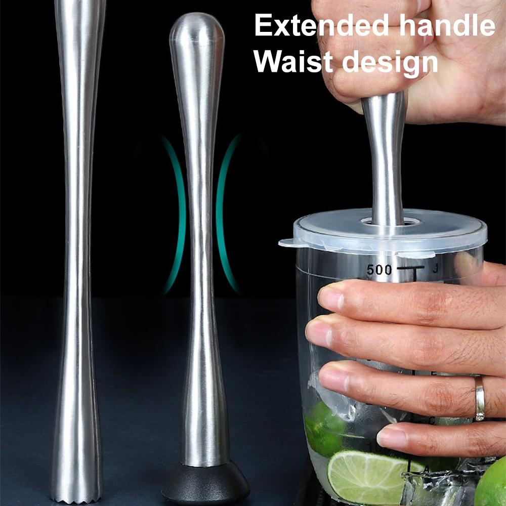 Stainless Steel Cocktail Muddler for Mojitos and Home Bar Mixing
