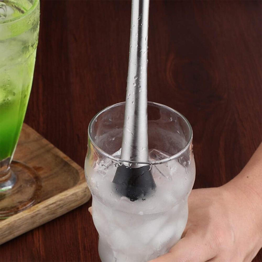 Stainless Steel Cocktail Muddler for Mojitos and Home Bar Mixing