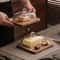Wood Butter Dish With Glass Lid And Spreader Knife 1