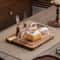 Wood Butter Dish With Glass Lid And Spreader Knife 8