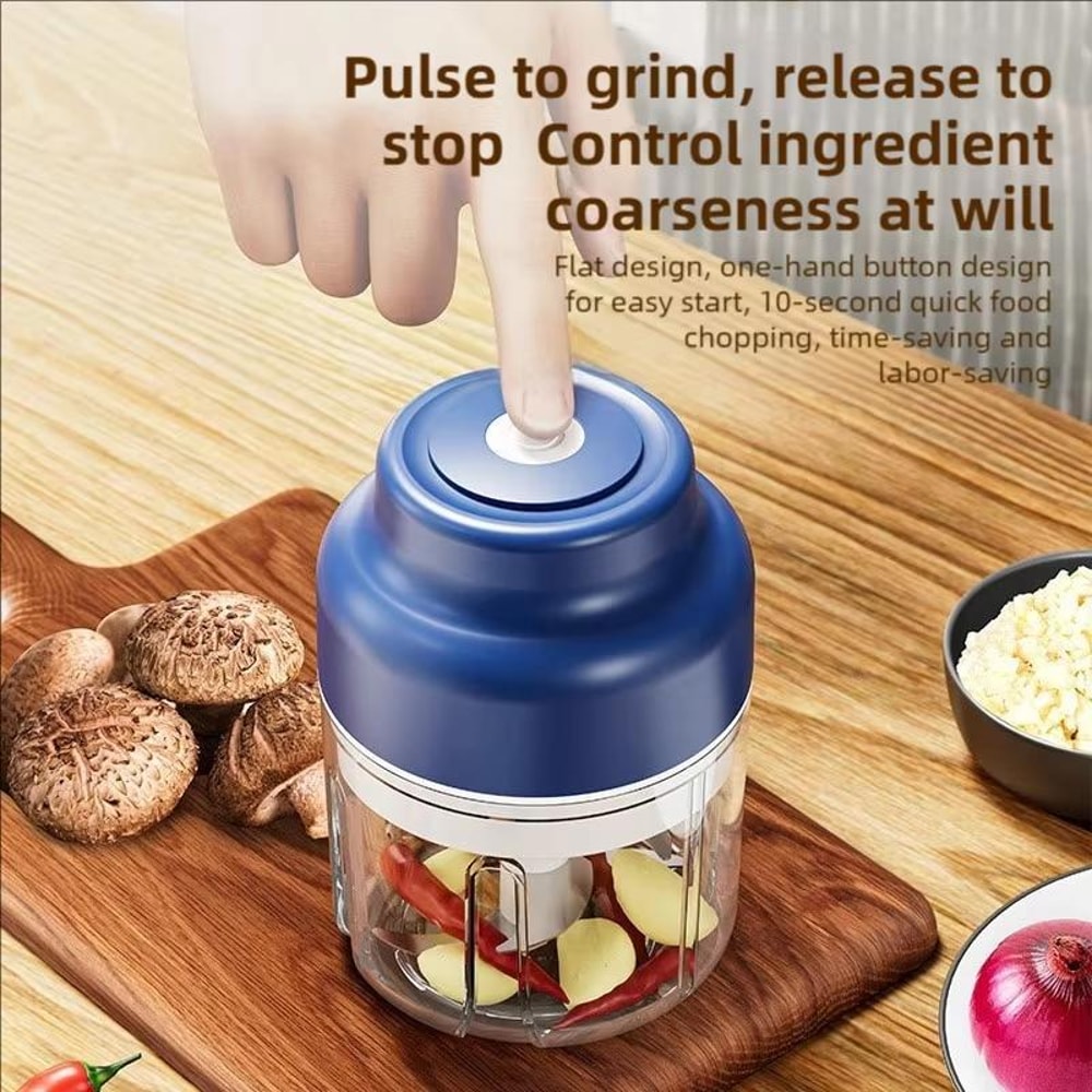 Electric Garlic Chopper Mini Food Processor 2