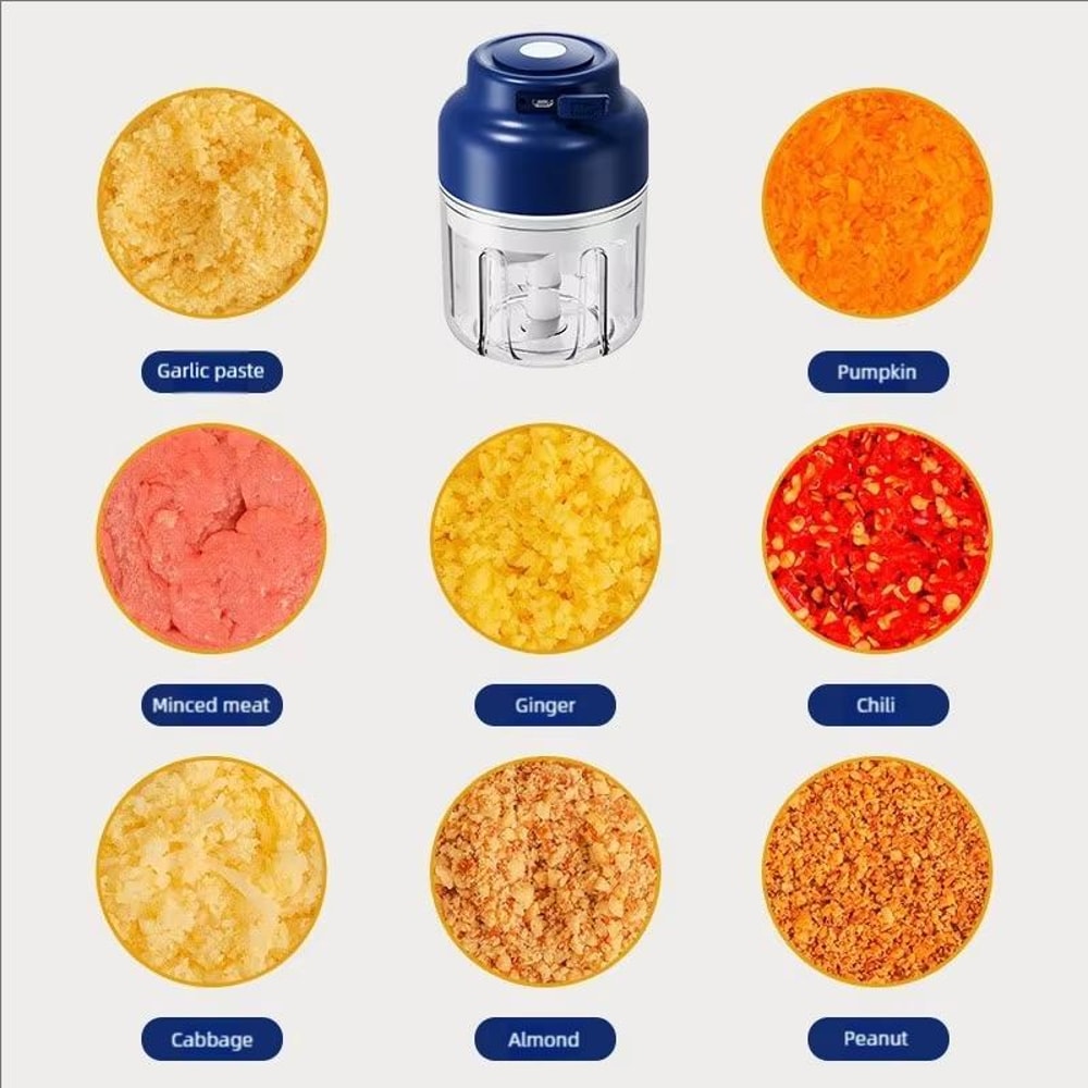 Electric Garlic Chopper Mini Food Processor 6