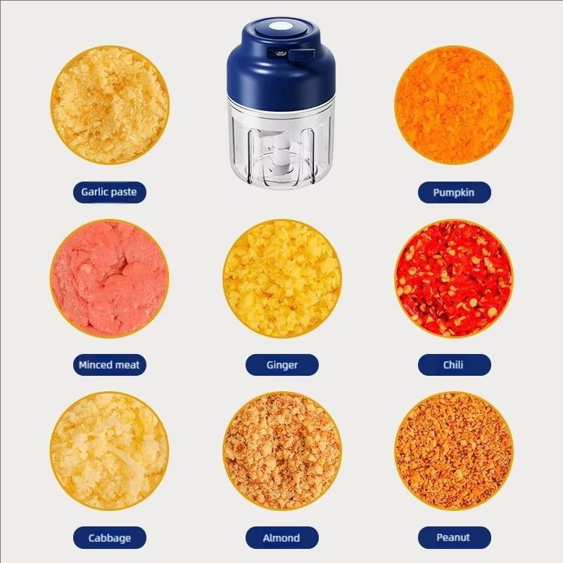 Electric Garlic Chopper Mini Food Processor 6