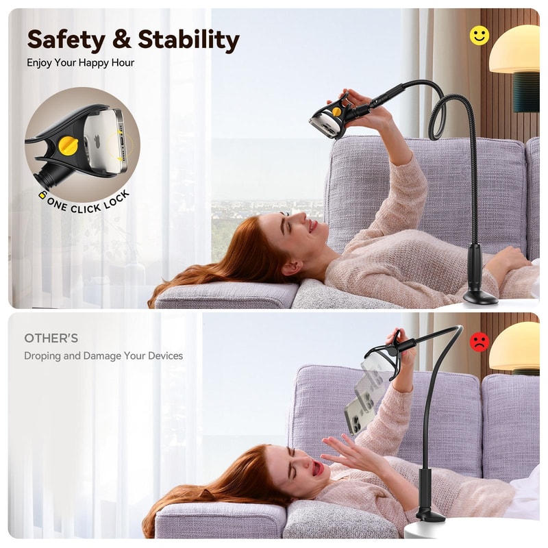 Adjustable Goose Neck Desktop Phone Holder 2