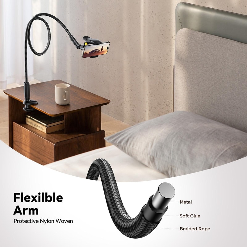 Adjustable Goose Neck Desktop Phone Holder 4