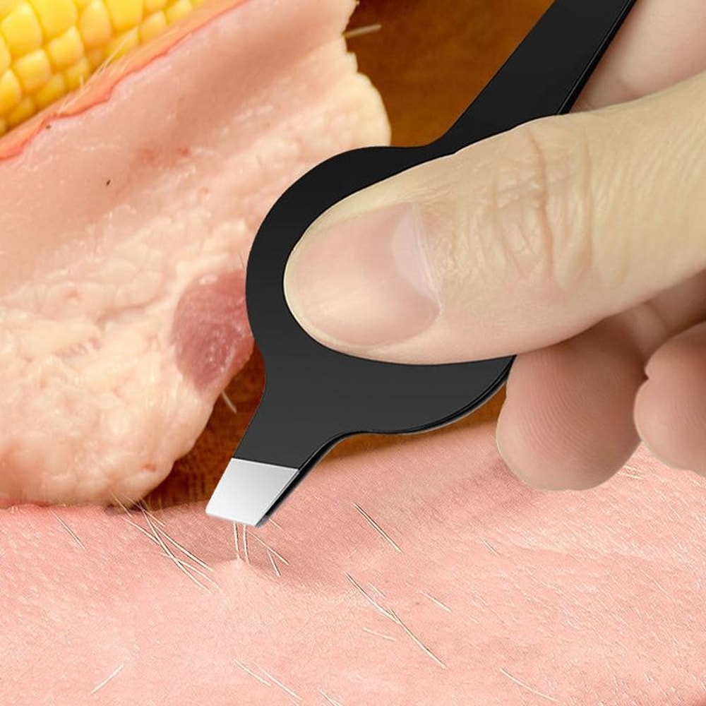 Stainless Steel Poultry Tweezers Chicken Feather Plucker for Duck Feather Removal