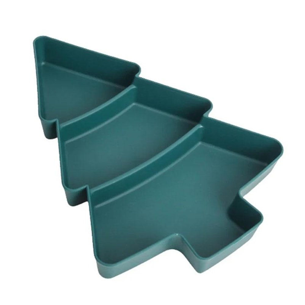 Christmas Tree Snack Tray Compartmentalized Candy And Nut Serving Dish 11