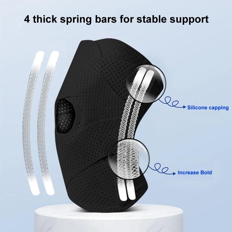 Breathable Knee Support Brace With Adjustable Patella Strap 1
