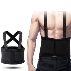 adjustable back support belt with suspenders for heavy lifting and lumbar support