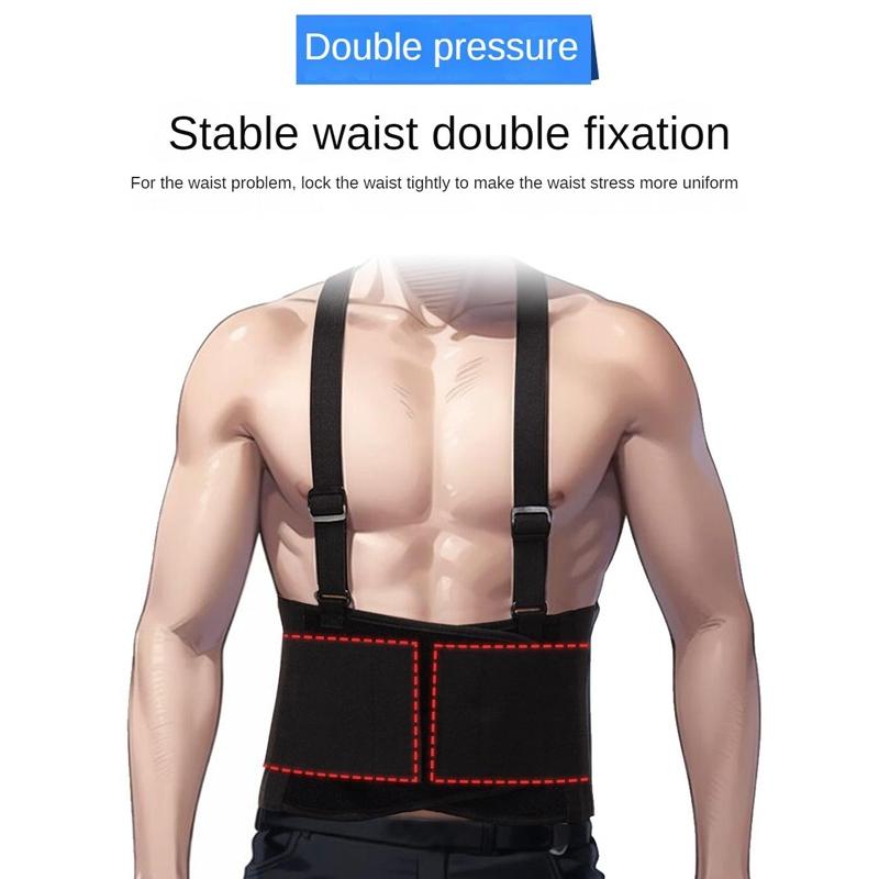 Adjustable Back Support Belt With Suspenders For Heavy Lifting And Lumbar Support 8