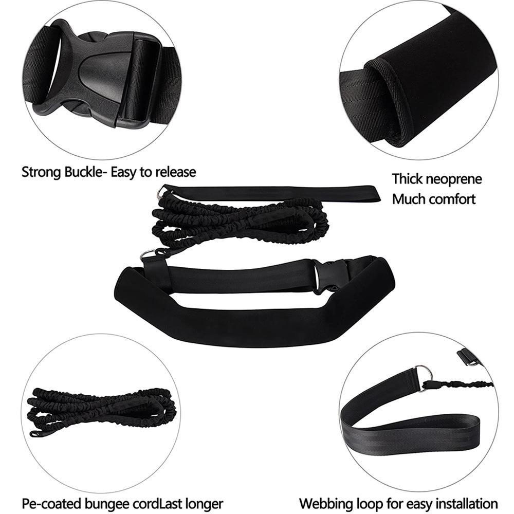 Swimming Strength Training Belt with Elastic Resistance Cords Swim Workout Gear
