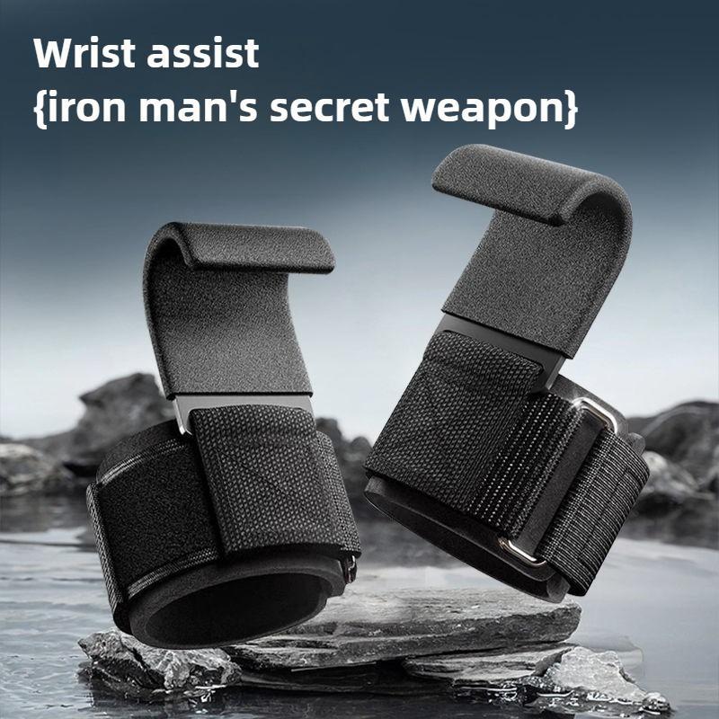 Premium Fitness Hook Wristband for Steel Plate Lifting