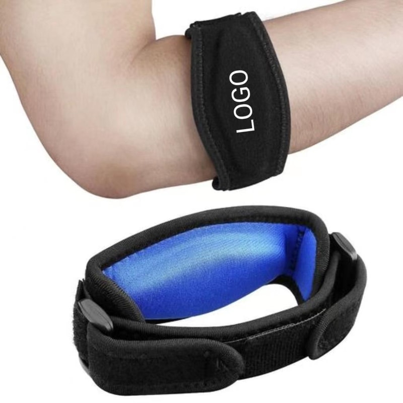 Premium Adjustable Elbow Brace with Shock Absorbing Elbow Pads for Tennis & Sports Support